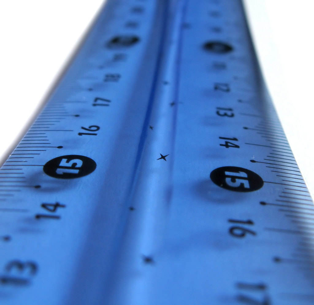 Image of a blue ruler
